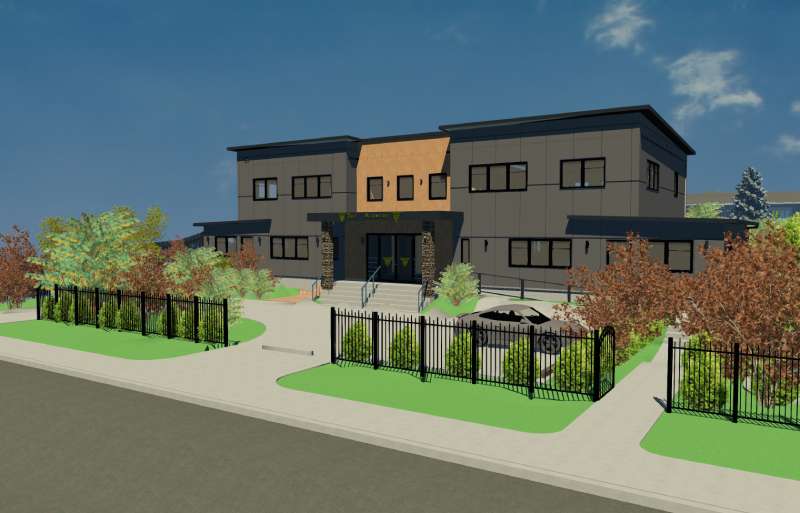 School Render Front Right