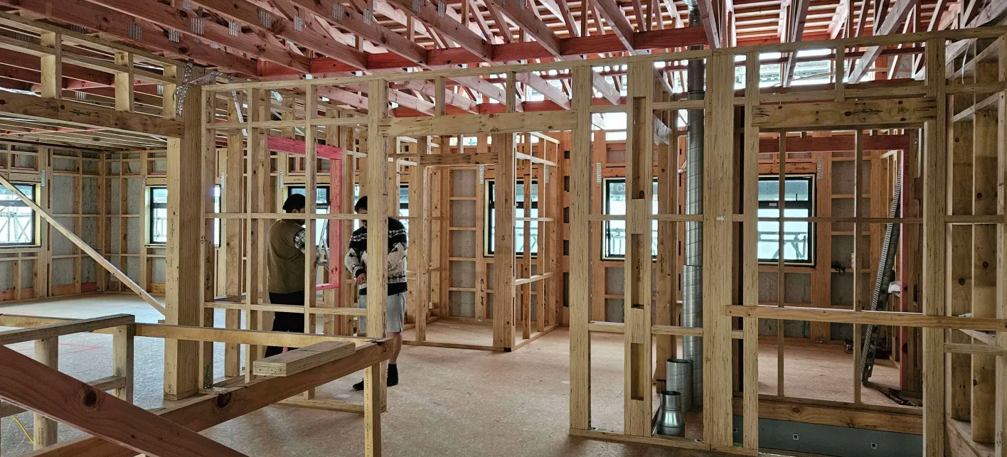 Inside the top floor of the building